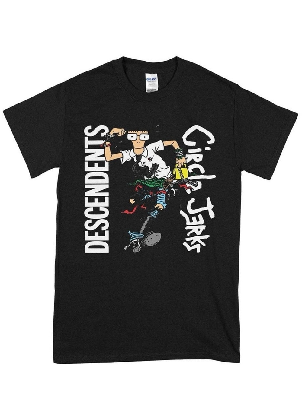 Gildan Descendents x Circle Jerks Collab 2023 Tour T-Shirt Concert Tee Black 2XL